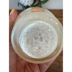 Vintage Cream Art Glass Vase Handmade Swirl Pattern Elegant Home Decor