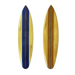 Zeckos Set of 2 Wooden Striped Surfboard Wall Hangings 39 Inches Long