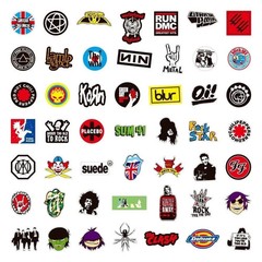 100PCS Rock Band Stickers Lot Punk Music Heavy Metal Bands Sticker Decal
