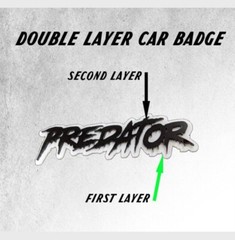 Custom Lazer Cut Car Acrylic Emblem Badge MULTI COLOR Customized Text Names/LOGO