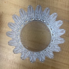 ORREFORS Vintage Signed Crystal Princess Crown Bowl Sweden 6.5″ Wide