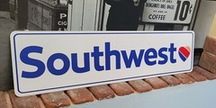 Southwest airlines aluminum sign 6″ x 24″