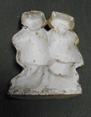 Antique Iron Cat Couple / Twins Painted Doorstop Multicolor 7.5”