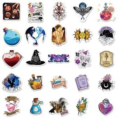 200pcs SPIRITUAL Stickers Pack, Crystal Potion Gothic Stickers, #050112139