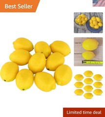 Lifelike Yellow Artificial Lemons – 10 Pcs Stunning Fake Fruit for All Occasions