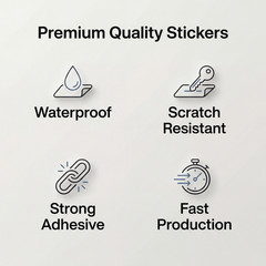 Custom Die Cut Vinyl Stickers Full Color Waterproof Labels Any Size Shape USA