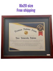 Memorablle Elegant Real Wood Diploma Frame 16×20 w/ Mat & UV Protection Glass