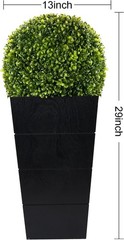 29in Artificial Plants with LED Lights,Artificial Boxwood Topiary Trees