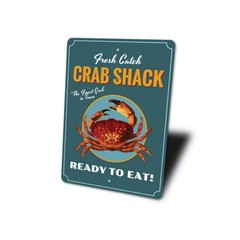 Crab Decor, Crab Sign, Crab Lover Aluminum Metal Decor Sign