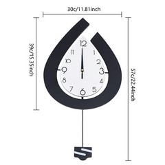 Large Wall Clock for Living Room Decor Big Pendulum Modern Silent Wall Clock