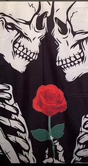 Skeletons In Love Rose Multicolor Tapestry 78×58 Home Decor Halloween Prop