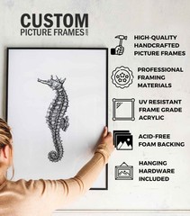 7×7 Frame Yellow Real Wood Picture Frame Width 1.25 inches | Interior Frame Dept