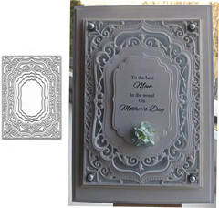Adies Laced Rectangle Frame Metal Die Cuts,Flower Border Square Frames Layeri…