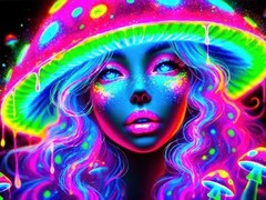 Glow in the Dark Blacklight Tapestry 78×59″ UV Reactive Wall Hanging Decor – Tri