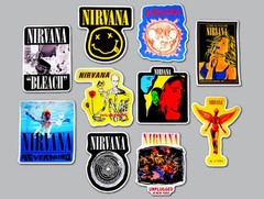 Nirvana Vinyl Sticker Lot (10 Stickers) grunge punk emo 90’s goth sublime