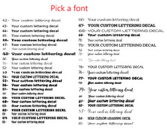 Custom Text Vinyl Lettering Personalized Sticker decal ANY TEXT ANY NAME FONTS