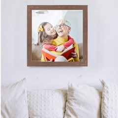 7×7 Distressed Brown Real Wood Picture Frame Width 1.25 inches | Interior Frame