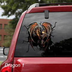 LARGE-SIZED CAR DECALS – DRAGON – 3 CHOICES