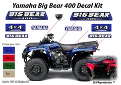 Yamaha Big Bear 400 OEM On Command Decal Emblem Sticker Graphic Set Kit NOS 4×4