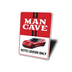 Vette Lovers Only Chevy Corvette Metal Sign Chevrolet Automotive Car Man Cave