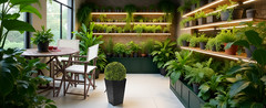 29in Artificial Plants with LED Lights,Artificial Boxwood Topiary Trees