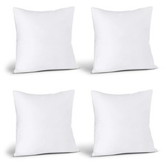 Utopia Bedding Throw Pillows (Set of 4, White) – 18 x 18 18×18 Inch, White