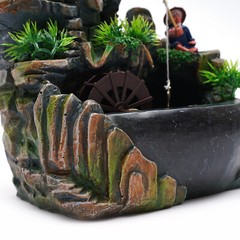 Indoor Water Fountains Zen Desk Rockery Waterfall Fountain Tabletop Ornament NEW