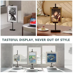 Adjustable Tabletop Picture Frame Stand Metal Easel for Frames up to 29 In. High