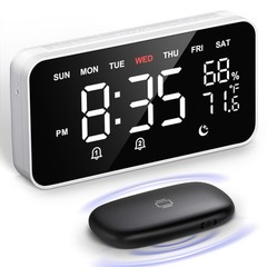 Bed Shaker Loud Alarm Clock for Heavy Sleepers Adults, Vibrating Dual Alarm C…