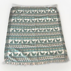 100% Cotton Tapestry Blanket Throw Rabbit Bunny Kids Nursery Easter Handcrafted