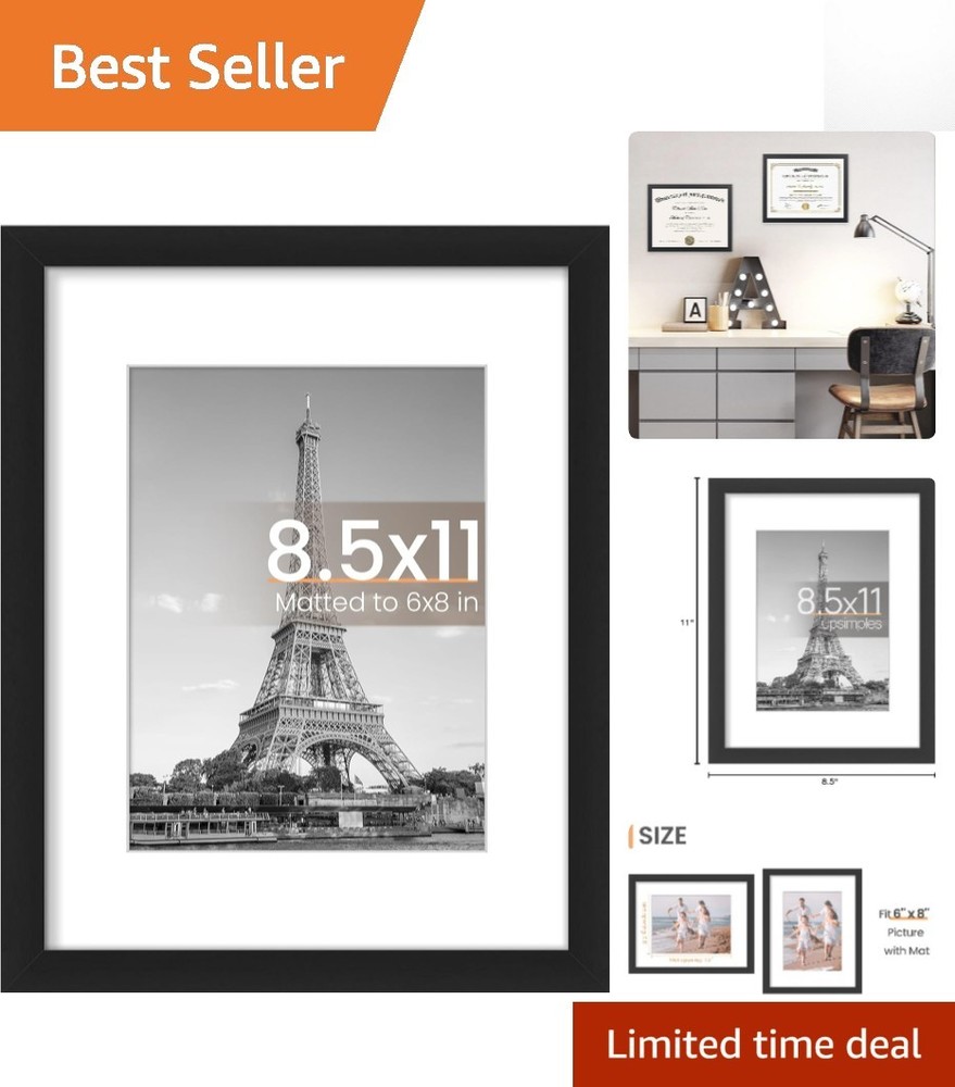 Timeless Black 8.5×11 Frame for Photos & Art – Perfect Gift for All Occasions