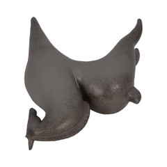 Gray 9 In. X 12 In. Resin Novelty Curved Horse Figurine