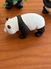 4 Panda Bear Figures Miniature Statue Sculpture Decor Garden Cake Topper 2 in