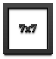 7×7 Shadow Box Frame Black | 1 inches Deep Real Wood Contemporary Shadowbox Disp