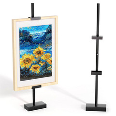 Adjustable Tabletop Picture Frame Stand Metal Easel for Frames up to 29 In. High