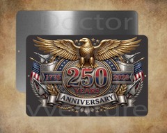 USA 250th ANNIVERSARY 8″ x 12″ metal sign Made in USA