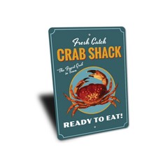 Crab Decor, Crab Sign, Crab Lover Aluminum Metal Decor Sign