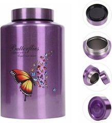 Urns for Human Ashes Adult Female Up to 220 lbs,Purple Butterfly Urn Purple