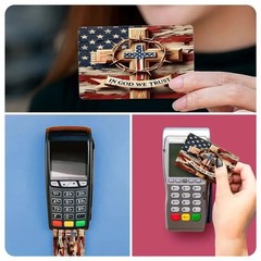 Faith & Patriot Inspirational Credit Card Debit Card Skin Cover (Small Chip)