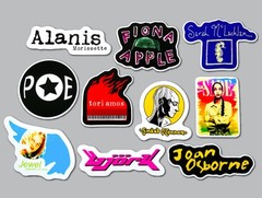 Women Of The 90’s Sticker Lot (10 Pack) SET 1 fiona apple bjork jewel sade rock