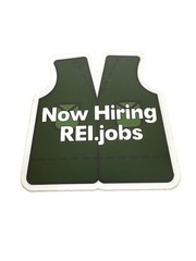 Original REI Green Vest Now Hiring REI.jobs Sticker Decal 3 Inch