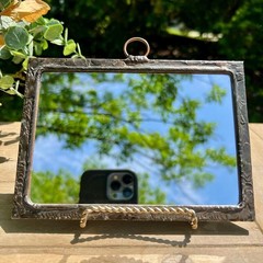 Unique Vintage Cat Art Metal Hanging Mirror