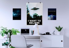 I want to believe — Original The X-Files poster (Ver.2, Season 4-5, 1996-1997)