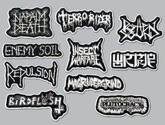 Grindcore Vinyl Sticker Lot (10 Stickers) SET 1 napalm death insect warfare