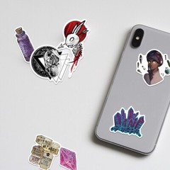 200pcs SPIRITUAL Stickers Pack, Crystal Potion Gothic Stickers, #050112139
