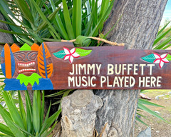“Jimmy Buffet Music Plays Here” Wooden Wall Plaque Tiki Bar 39″x 10″