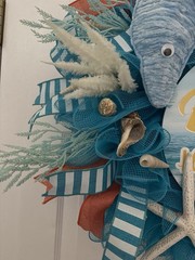 Dolphin, Beach, Summer, Hanging Wreath. Handcrafted. Brand New. Indoor/Outdoor ￼