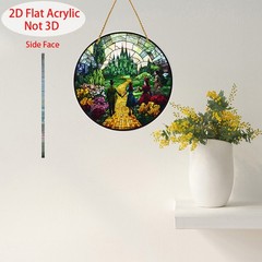 Acrylic Wizard of Oz Yellow Brick Road Sun Catcher Fantasy Window Hanging Decor