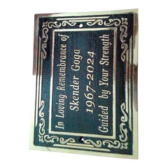 Solid Cast Brass Memorial Plaque personalized in full 3D Brass Lettering. Qualit