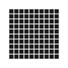 Grid of 100 squares pattern Vinyl Decal Car Laptop cirlce Sticker